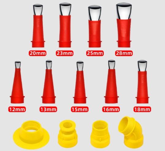Ensemble d'outils de buse en caoutchouc intégrée universelle Lighteme