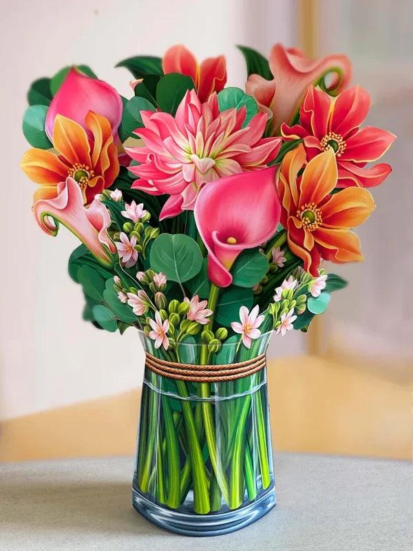 Lighteme 3D-Blumenstrauß-Grußkarte