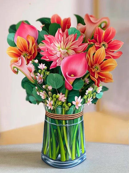 Lighteme 3D-Blumenstrauß-Grußkarte