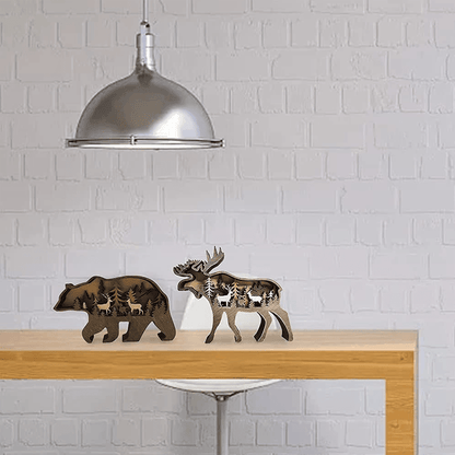 Décoration créative d'animaux de la forêt Lighteme