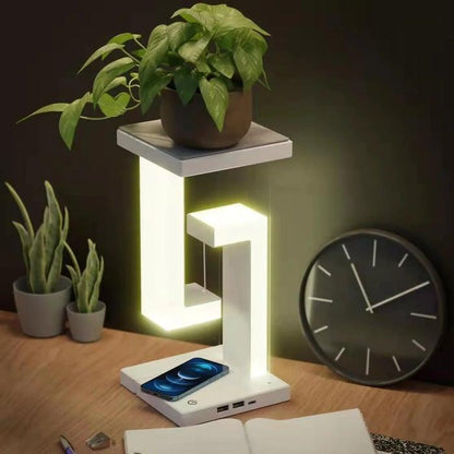 Lighteme Suspended Anti-Schwerkraft-Schreibtischlampe mit kabelloser Aufladung