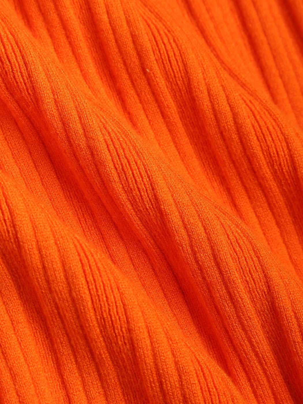Lighteme Orange Damen Sommerkleid