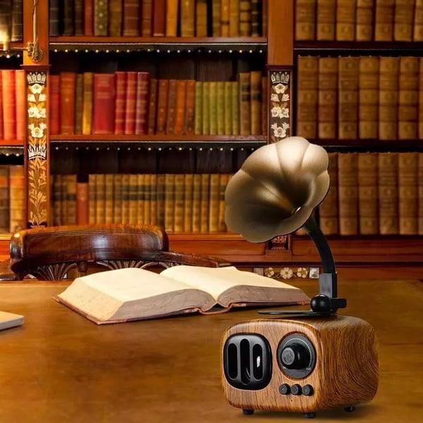 Lighteme Retro-Phonograph-Bluetooth-Lautsprecher