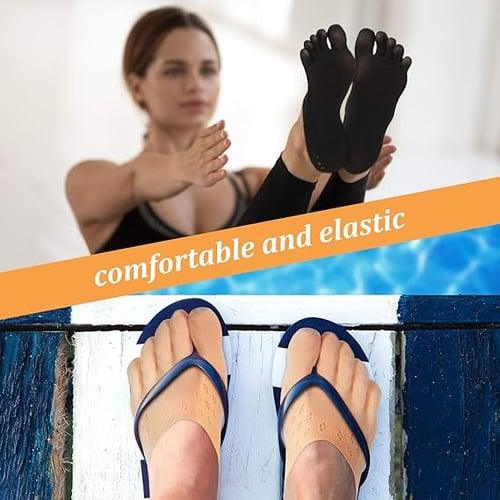 Chaussettes respirantes ultra-fines à cinq orteils Lighteme | Lot de 5 paires