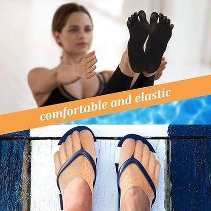 Chaussettes respirantes ultra-fines à cinq orteils Lighteme | Lot de 5 paires