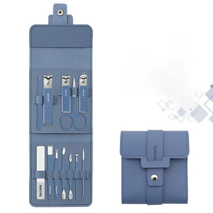 Lighteme Lot de 12 à 16 coupe-ongles en acier inoxydable avec sac pliable