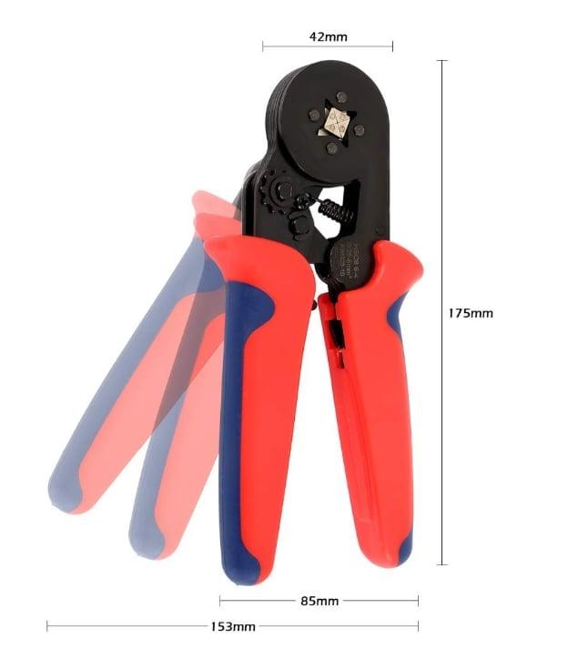Lighteme Ratschen-Crimpzangen-Set für Rohrkabelschuhe