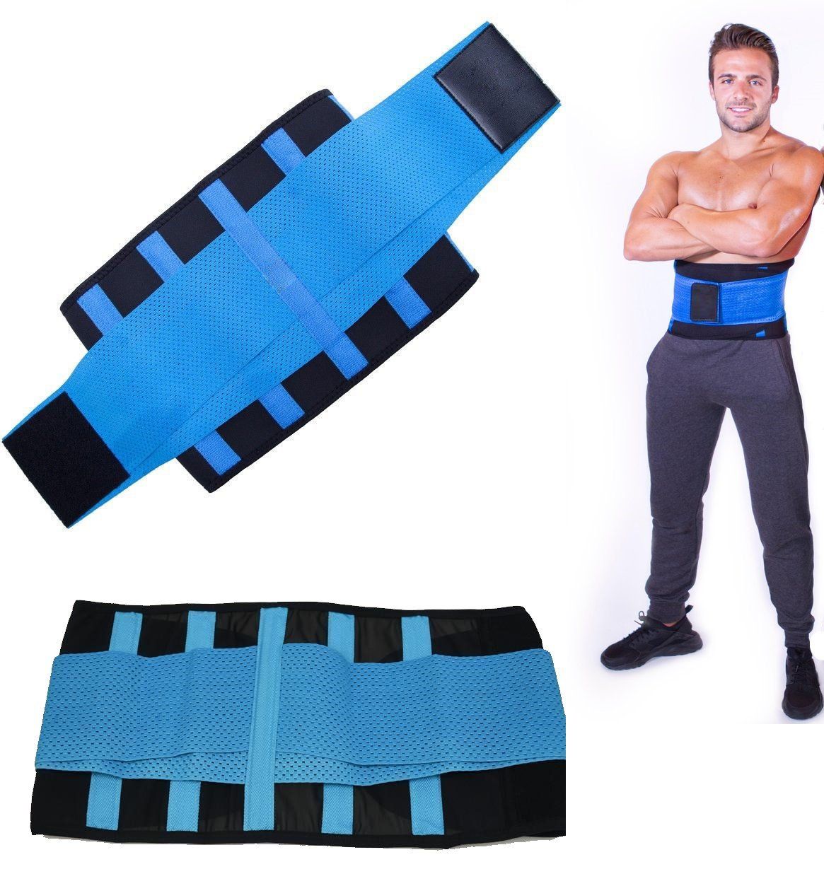 Ceinture de sudation Lighteme pour hommes - Entraîneur de taille - Brûlez la graisse du ventre !