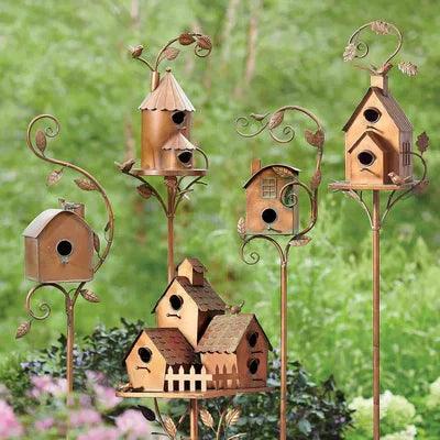 Nichoir en métal pour décoration de jardin Lighteme