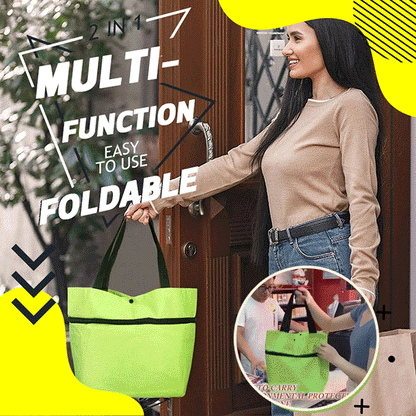 Lighteme Shopping Cart - 2 in 1 faltbare Einkaufstrolley-Tragetasche