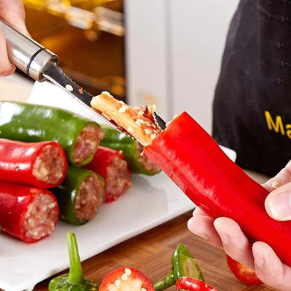 Vide-poivrons et épépineuses en acier Lighteme