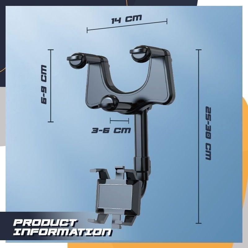 Support de téléphone de voiture rotatif et rétractable Lighteme