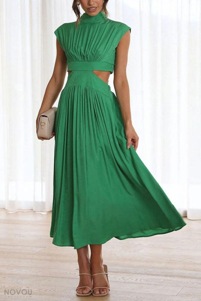 Lighteme Cut Out Sommerkleid Damenmode