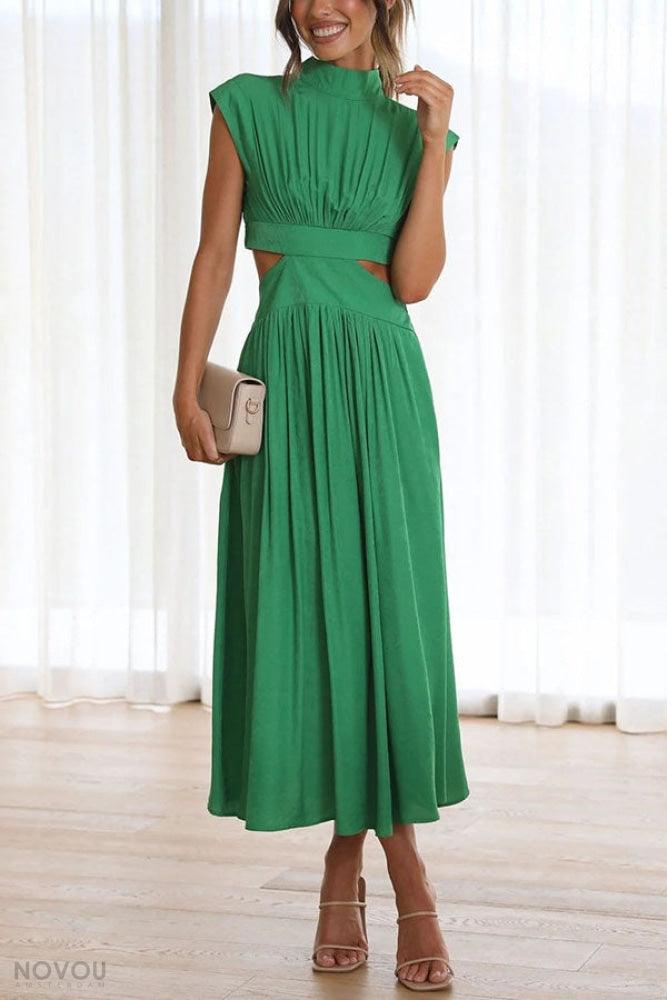 Lighteme Cut Out Sommerkleid Damenmode