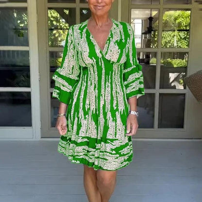 Lighteme Maxikleid im Bohemian-Stil mit V-Ausschnitt