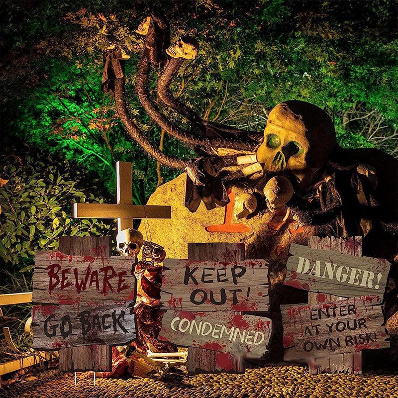 Décoration d'horreur Lighteme 6 pièces Panneaux de jardin d'Halloween