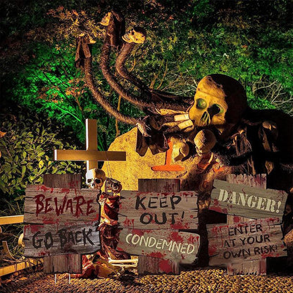 Décoration d'horreur Lighteme 6 pièces Panneaux de jardin d'Halloween