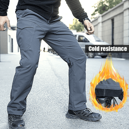 Lighteme Softshell wasserdichte taktische Hose für den Winter Schwarz