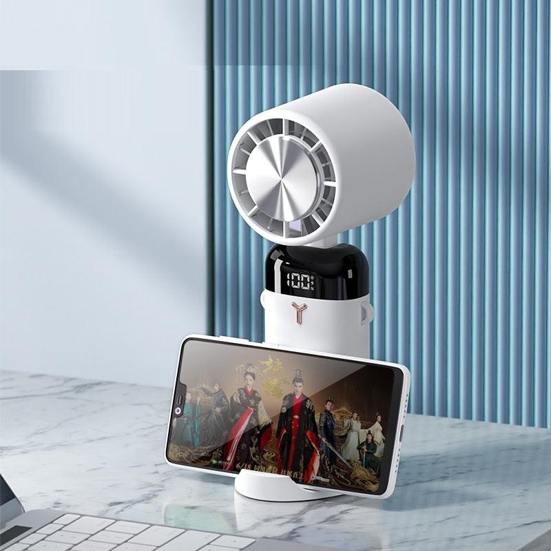 Tragbarer Ventilator von Lighteme mit Telefonständer