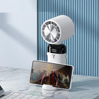 Tragbarer Ventilator von Lighteme mit Telefonständer