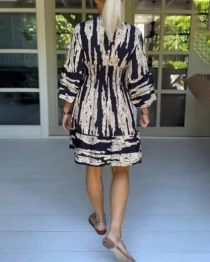 Lighteme Maxikleid im Bohemian-Stil mit V-Ausschnitt