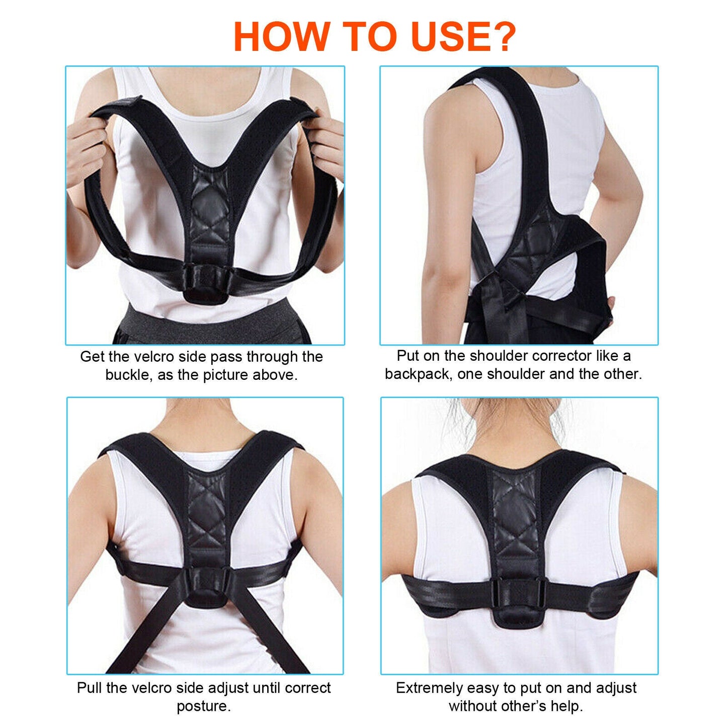 Correcteur de posture Lighteme - Ceinture cervicale et dorsale