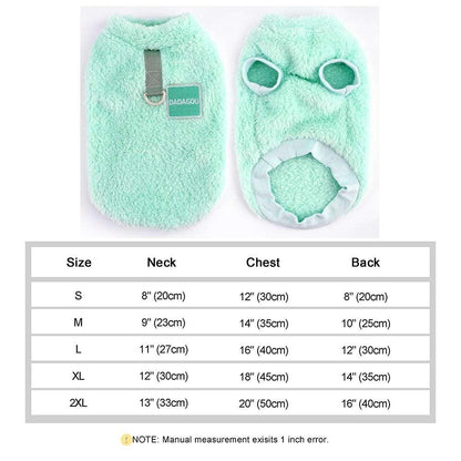 Combinaison élastique Lighteme avec anneau de traction pour chiots et chats