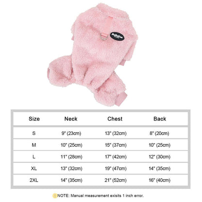 Combinaison élastique Lighteme avec anneau de traction pour chiots et chats