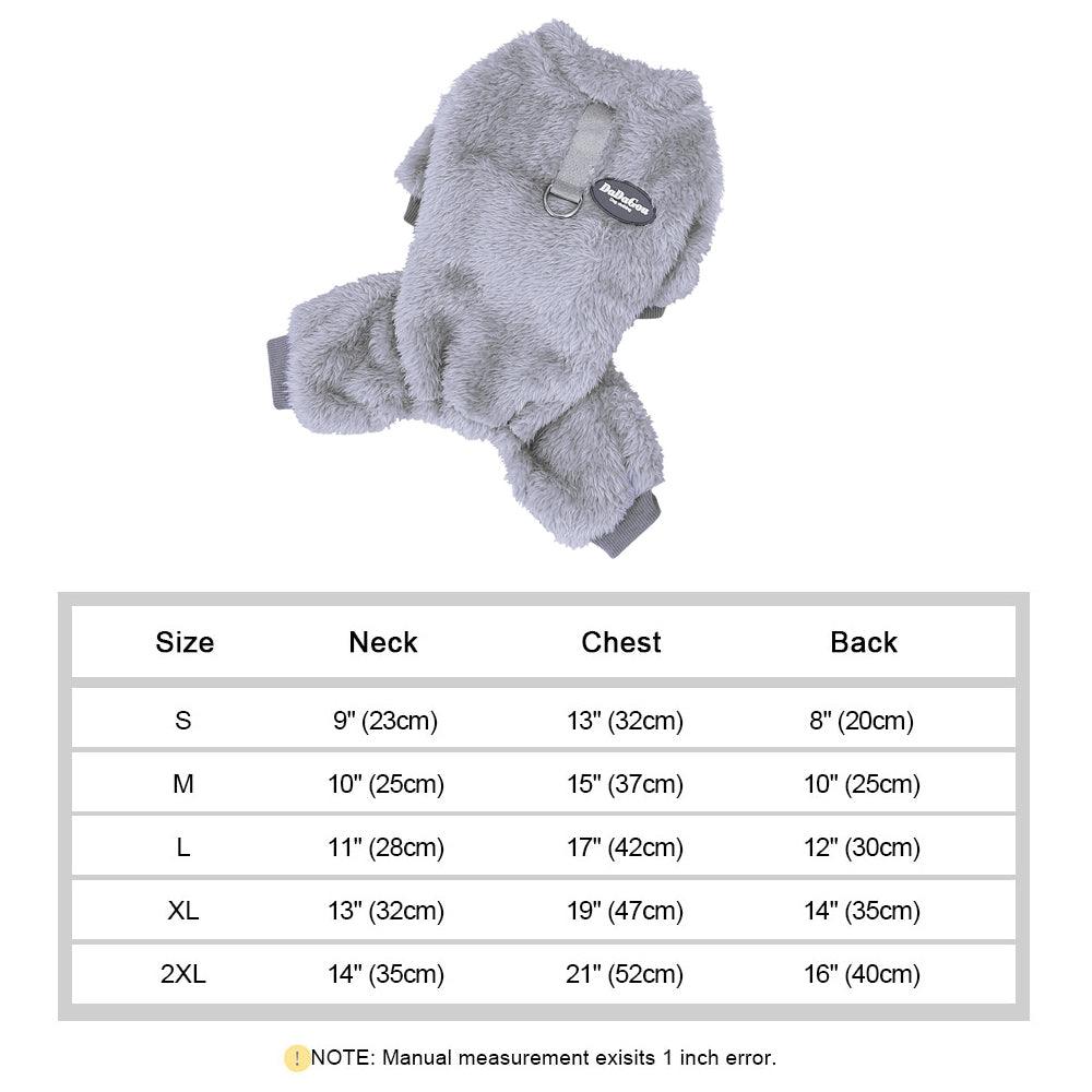 Combinaison élastique Lighteme avec anneau de traction pour chiots et chats