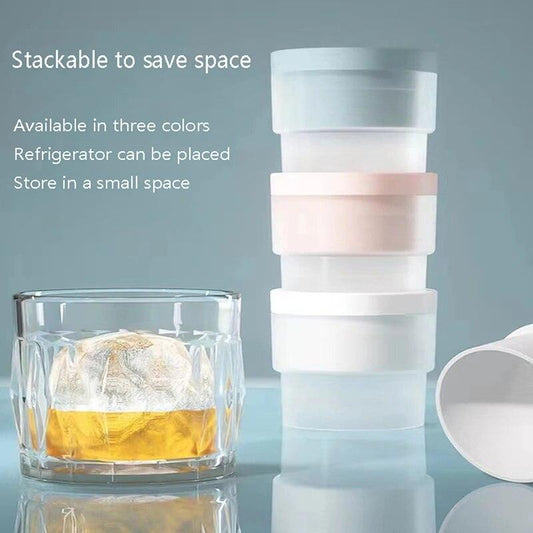 Lot de 3 moules à glaçons ronds en silicone Lighteme