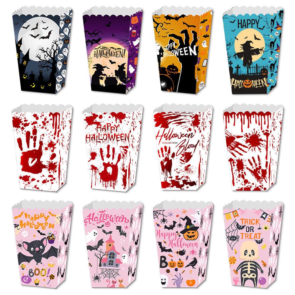 Lot de 4 boîtes à pop-corn Halloween Lighteme