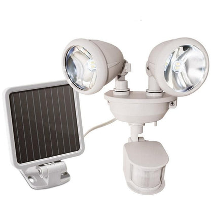 Lampe de sécurité solaire Lighteme à double tête avec détecteur de mouvement | Blanc ou noir