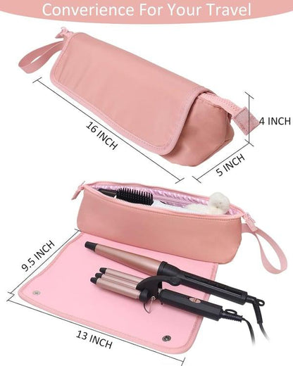 Lighteme Reisetasche für Haarwerkzeuge mit hitzebeständiger Matte