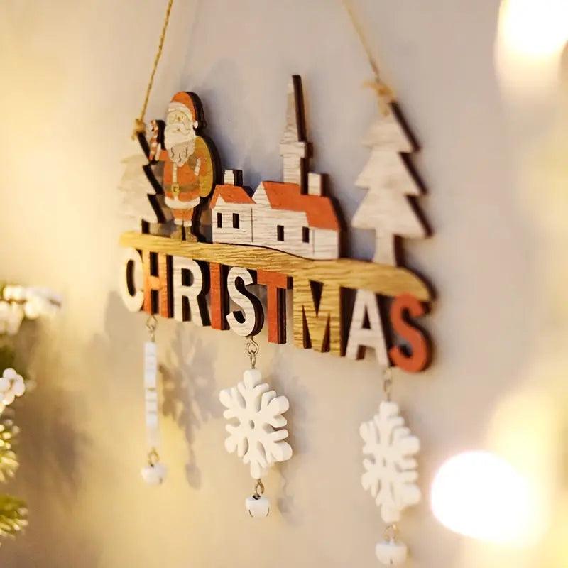 Lighteme Weihnachtsmann-Holzdekoration