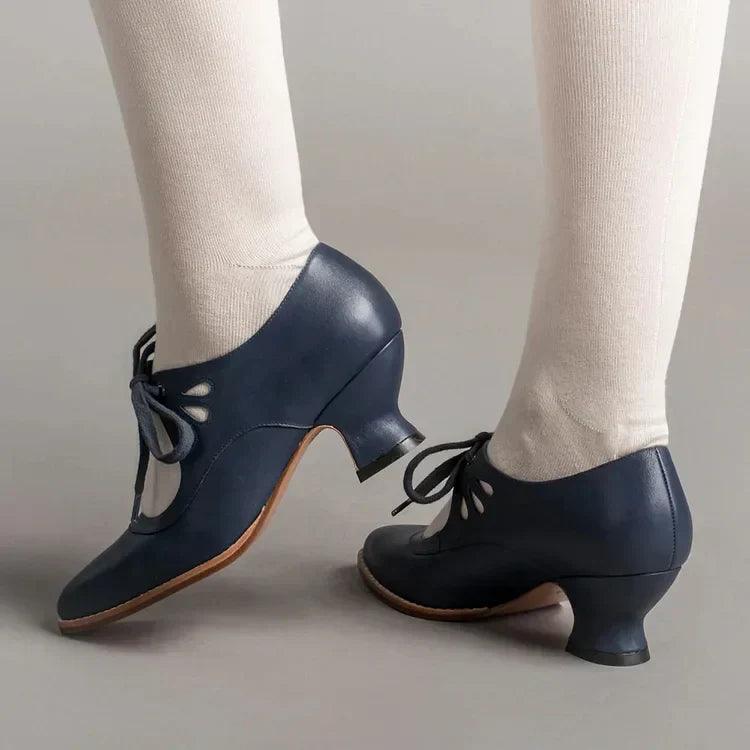 Orthopädische Schuhe mit hohem Absatz aus Leder von Lighteme für Damen