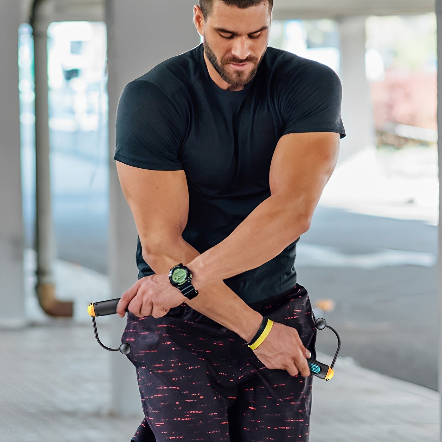 Lighteme Springseil in Form eines Springseils – verstellbares digitales Zählseil und Vibrationserinnerung für Fitness, Training, Workout, Fitnessstudio