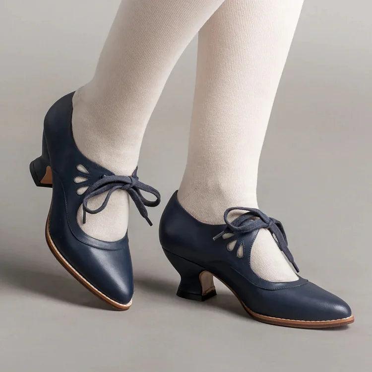Orthopädische Schuhe mit hohem Absatz aus Leder von Lighteme für Damen
