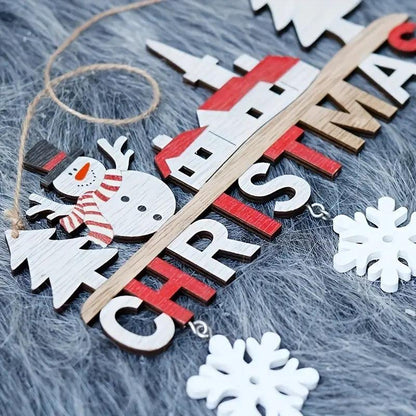 Lighteme Weihnachtsmann-Holzdekoration