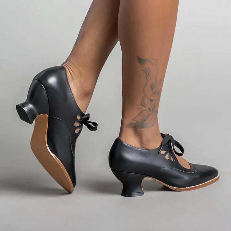 Orthopädische Schuhe mit hohem Absatz aus Leder von Lighteme für Damen
