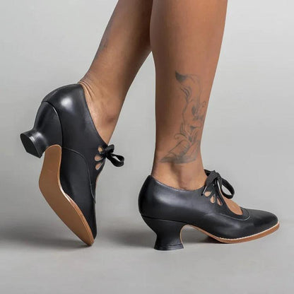 Orthopädische Schuhe mit hohem Absatz aus Leder von Lighteme für Damen