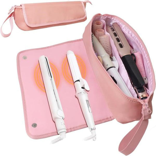 Lighteme Reisetasche für Haarwerkzeuge mit hitzebeständiger Matte