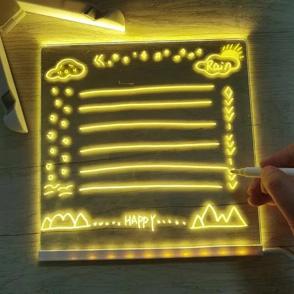 Lighteme – LED-Notiztafel mit Farbstiften