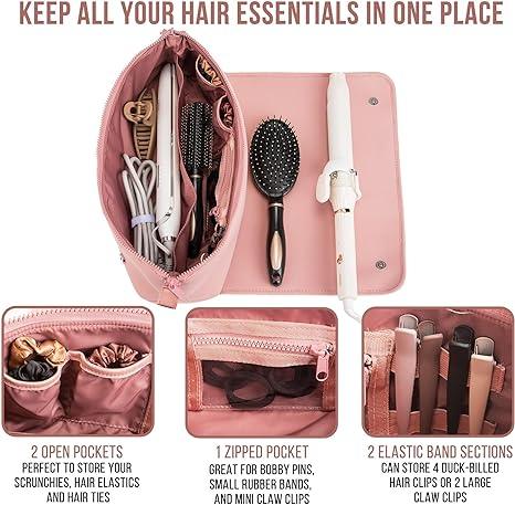 Lighteme Reisetasche für Haarwerkzeuge mit hitzebeständiger Matte