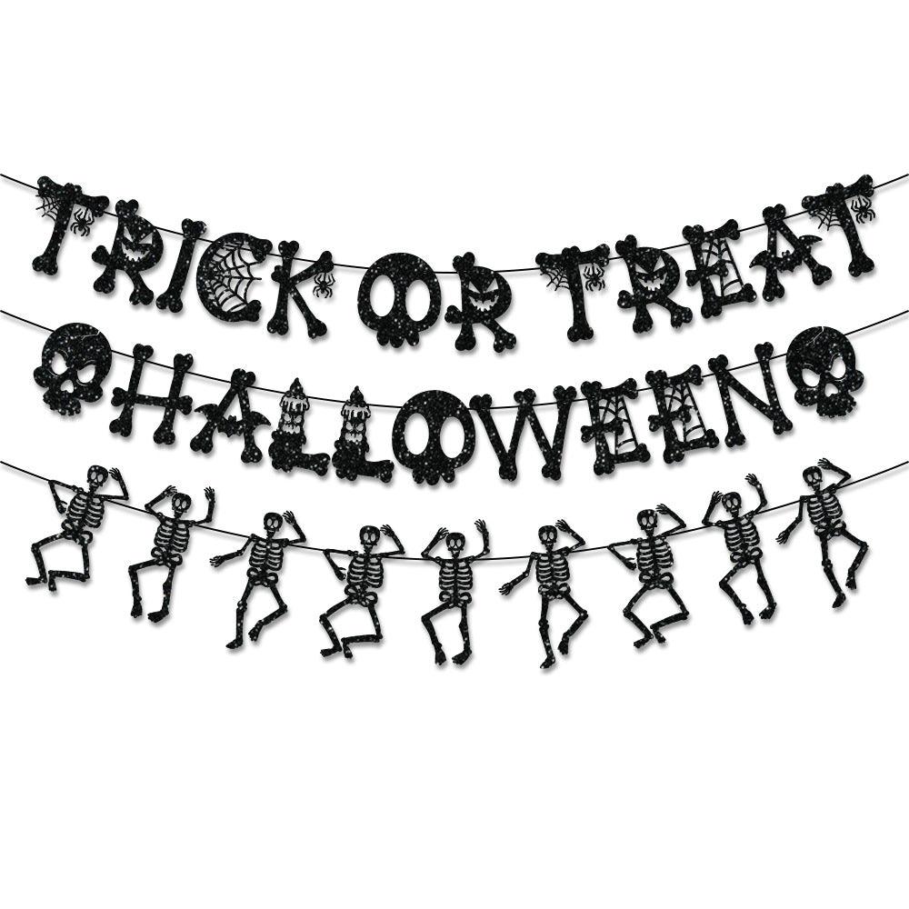 Lot de 3 banderoles « Happy Halloween Trick or Treat » de Lighteme