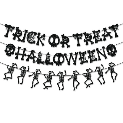 Lot de 3 banderoles « Happy Halloween Trick or Treat » de Lighteme