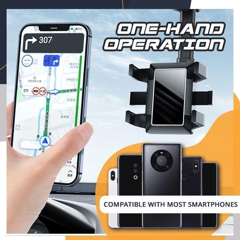Support de téléphone de voiture rotatif et rétractable Lighteme