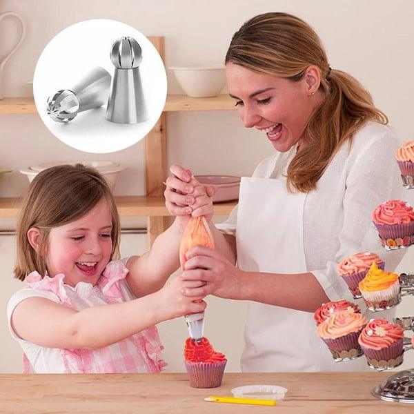 Lighteme Kuchendekor-Spritztüllen-Set, 9 Stück