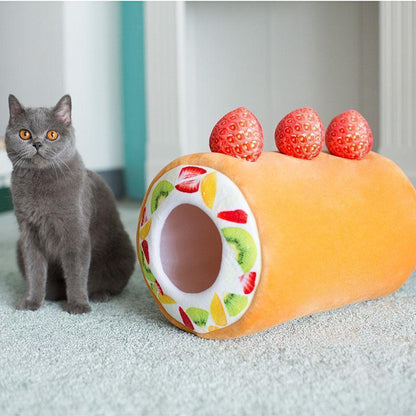 Lighteme Extra Plush Cat Fruit Roll Bed