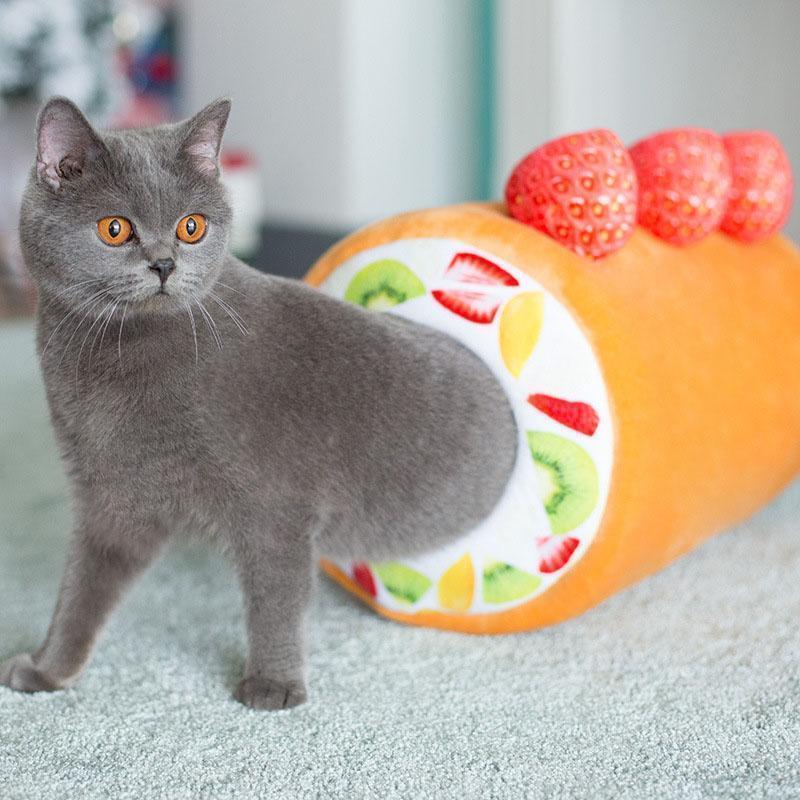 Lighteme Extra Plush Cat Fruit Roll Bed