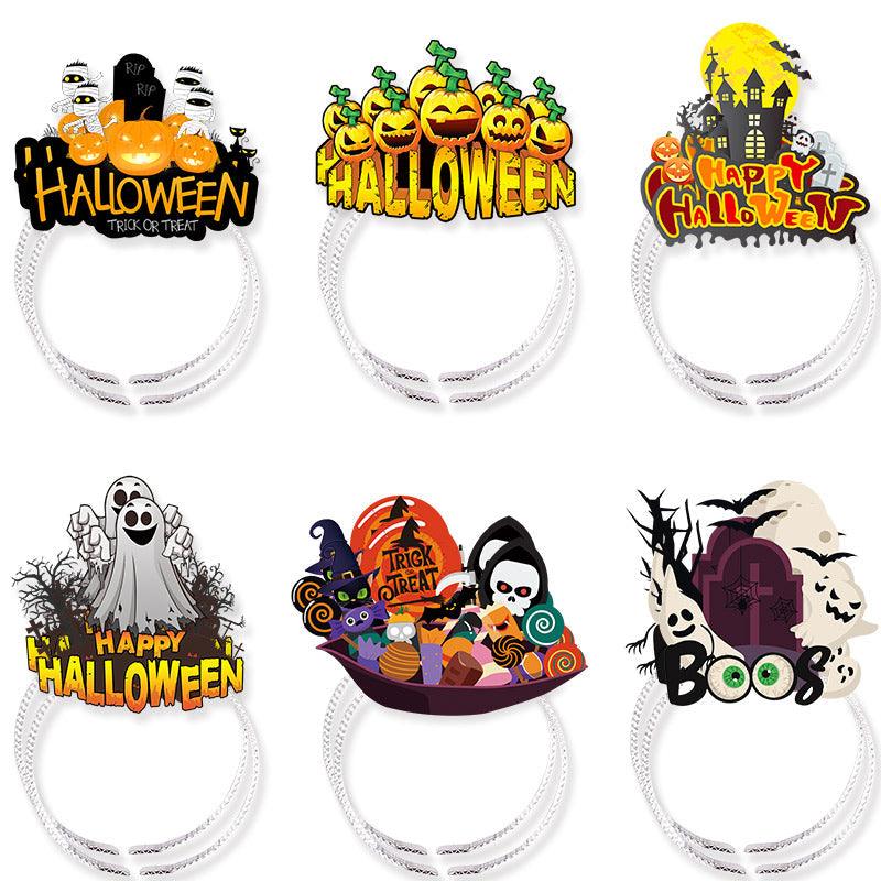 Verres en papier pour fête d'Halloween Lighteme – Lot de 6/12